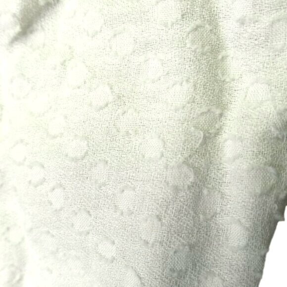 ModCloth L Blouse Womens Green Flutter Sleeve Button Popover Top Textured Fabric - Picture 11 of 12